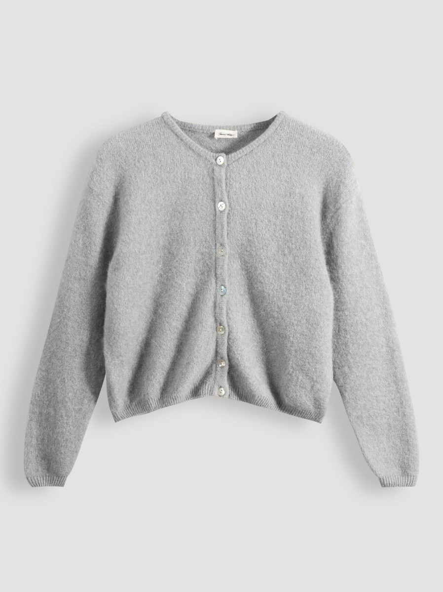 Women American Vintage Sweaters And Cardigans | Vitow, Alpaca Mix Melange Cardigan Grey