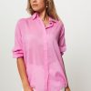 Women forte_forte Tops And Blouses | Cotton/Silk Mix Blouse Pink