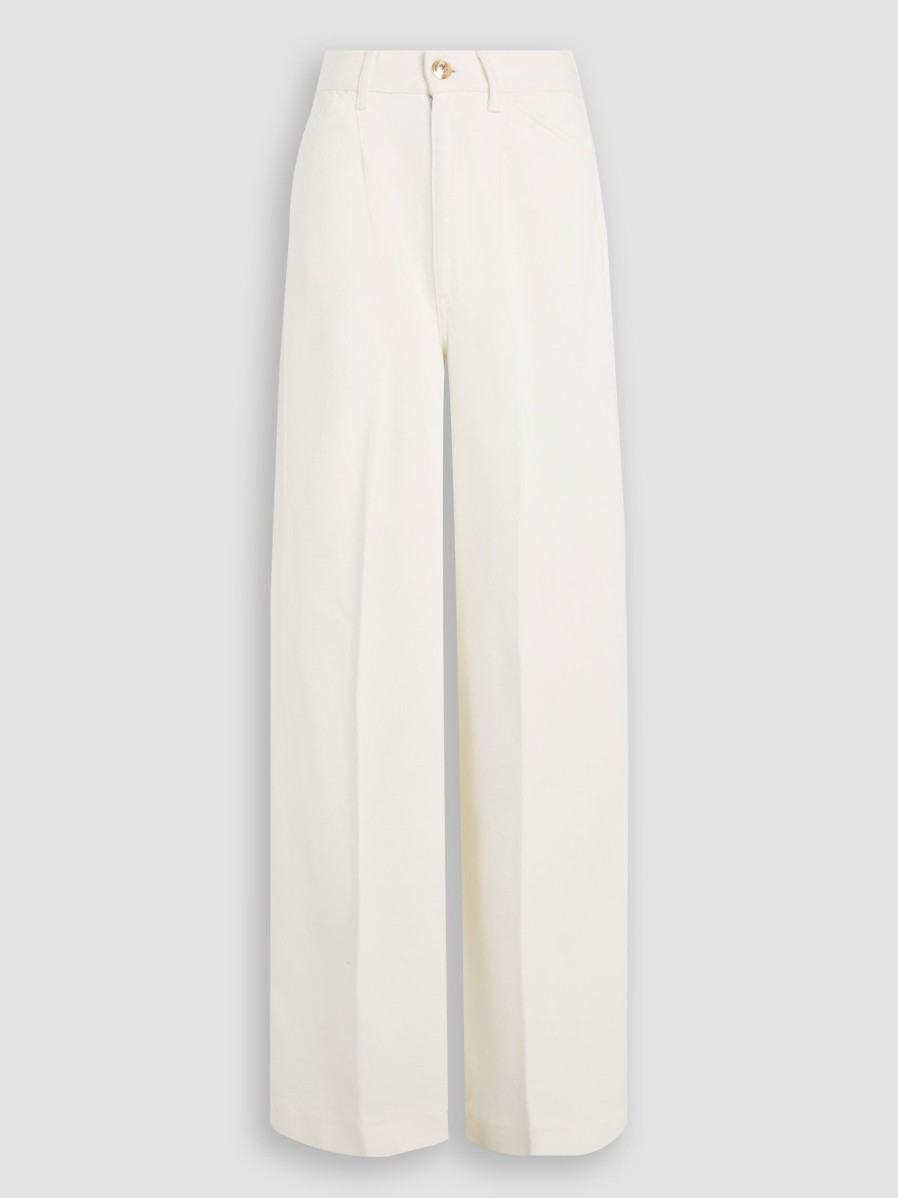 Women Tommy Hilfiger Jeans | High Waist Wide Leg Jeans Off White