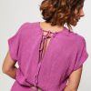 Women Dante 6 Tops And Blouses | Muze, Viscose Mix Stretch Top With Structure Pink