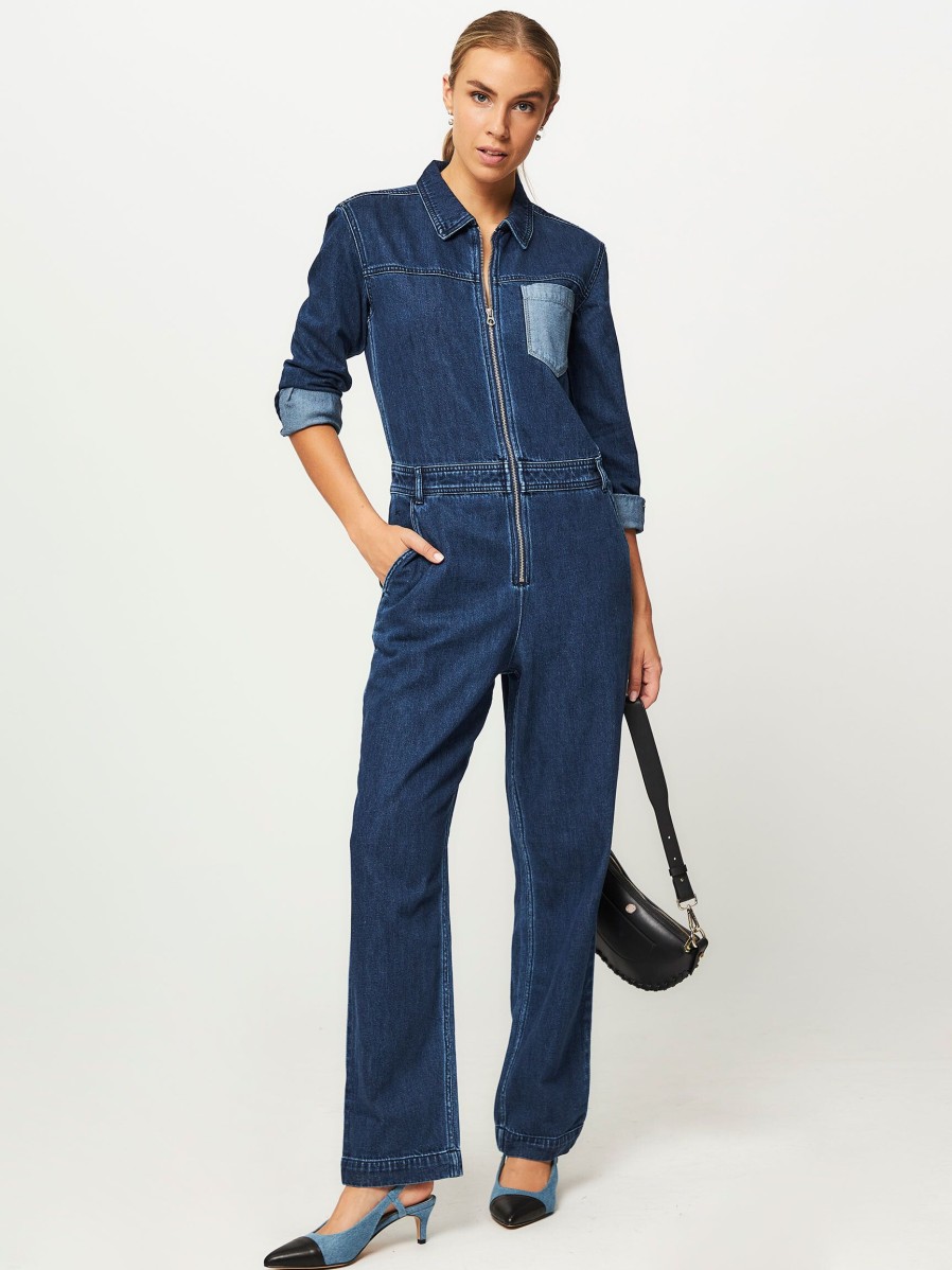 Women Denham Pants And Jumpsuits | Sacha, Denim Jumpsuit Dark Blue