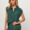 Women By Bar Bags | Loua, Leather Crossbody Bag Dark Green