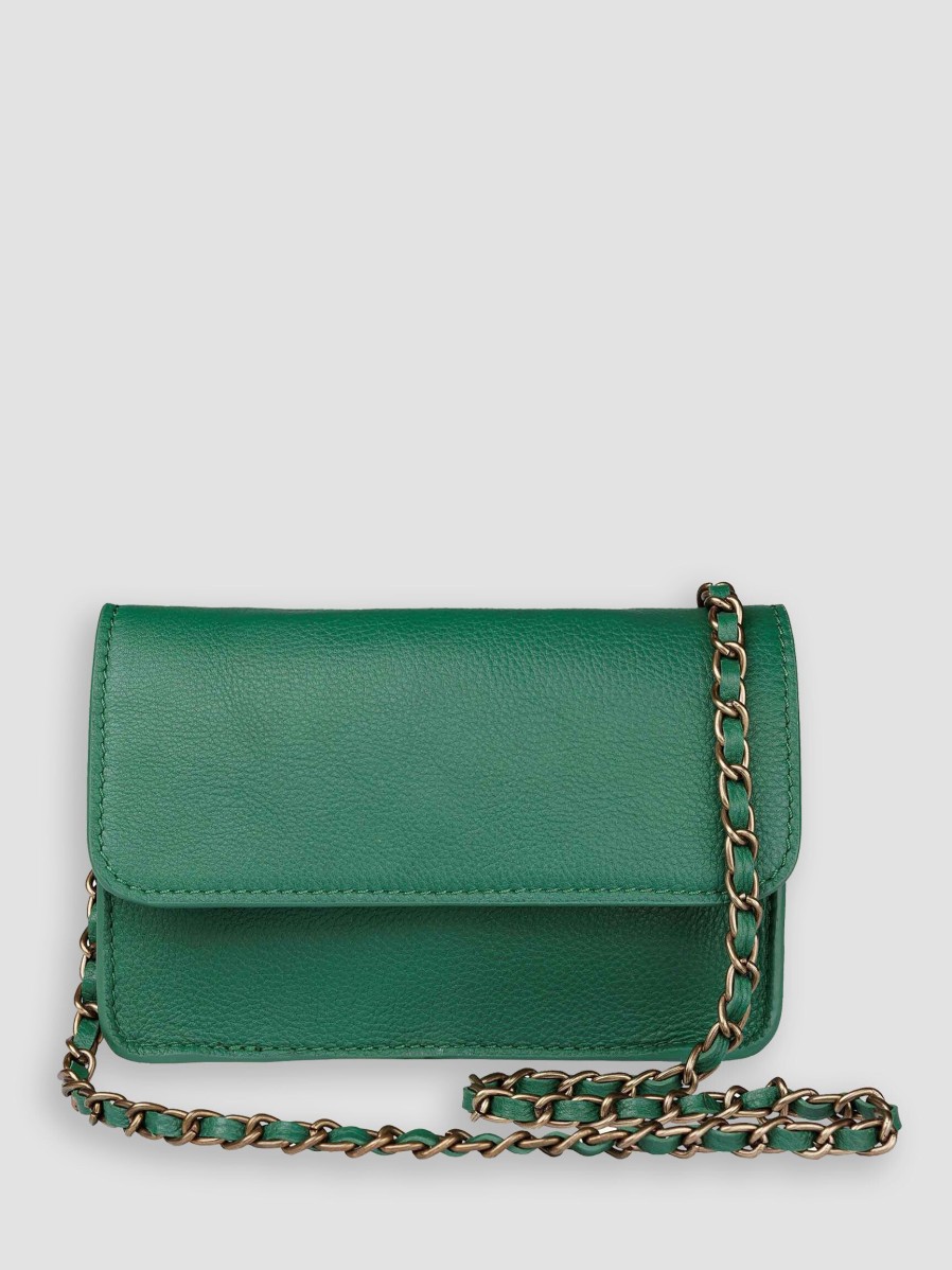 Women By Bar Bags | Loua, Leather Crossbody Bag Dark Green