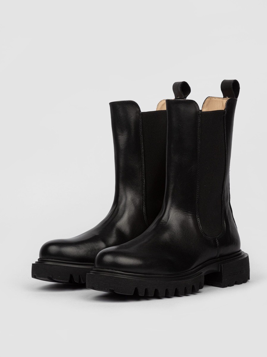 Women Royal Republiq Boots | Protect, Leather Chelsea Boots Black