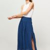 Women Bellerose Skirts | Vinna, Cotton/Wool Mix Skirt With Pattern Dark Blue