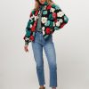 Women Another-Label Blazers And Jackets | Sara, Teddy Jacket With Pattern Black