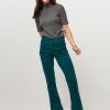 Women Fabienne Chapot Pants And Jumpsuits | Pleuni, Cotton Mix Flared Fit Ribcord Trousers Bluegreen