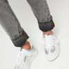 Women Copenhagen Sneakers | Cph424, Suede Metallic Sneakers Silver Colour