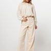 Women Lollys Laundry Pants And Jumpsuits | Florida, Cotton Mix Wide Leg Trousers Cream