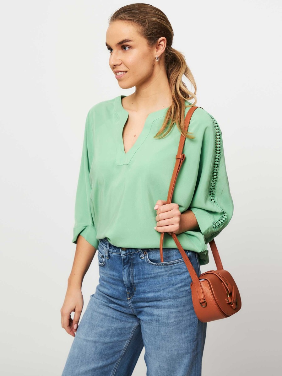 Women Summum Tops And Blouses | Tencel Top Green