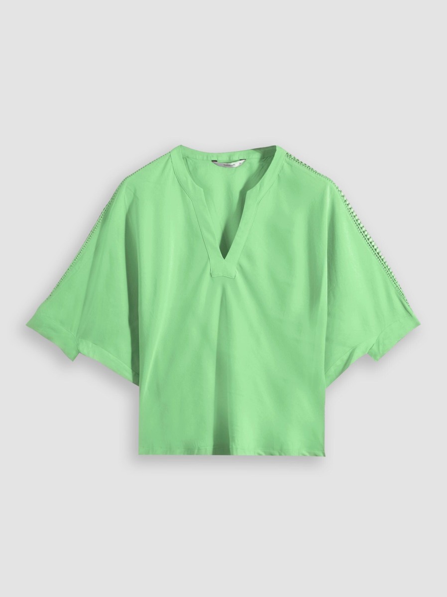 Women Summum Tops And Blouses | Tencel Top Green