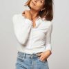 Women Yaya Tops And Blouses | Cotton Mix Jersey Blouse White