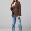 Women Graumann Blazers And Jackets | Dilja, Linen Mix Blazer Brown