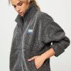 Women American Vintage Outerwear | Hoktown, Woven Teddy Jacket Anthracite