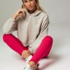 Women American Vintage Sweaters And Cardigans | Ganow, Cotton Mix Melange Hoodie Light Grey