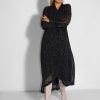 Women POM Amsterdam Dresses And Tunics | Party Pops, Viscose Wrap Over Dress With Print Black