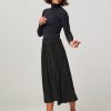 Women Samsoe Samsoe Skirts | Uma, Elastic Plisse Skirt Black