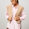 Women Studio AR Blazers And Jackets | Karen, Wool Mix Reversible Teddy Gilet Sand