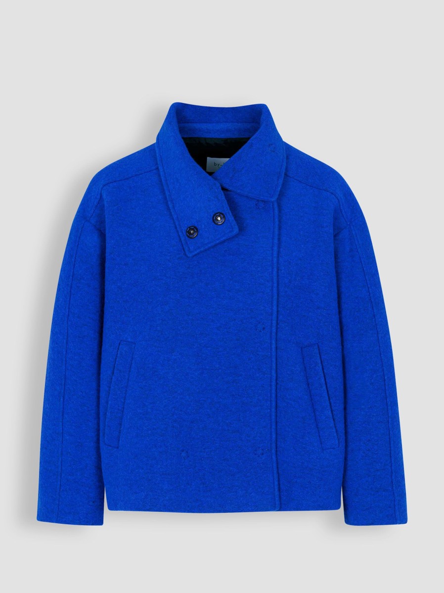 Women By Bar Outerwear | Rika, Wool Mix Coat Cobalt