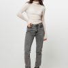 Women American Vintage Jeans | Yopday, High Waist Skinny Fit Jeans Dark Grey