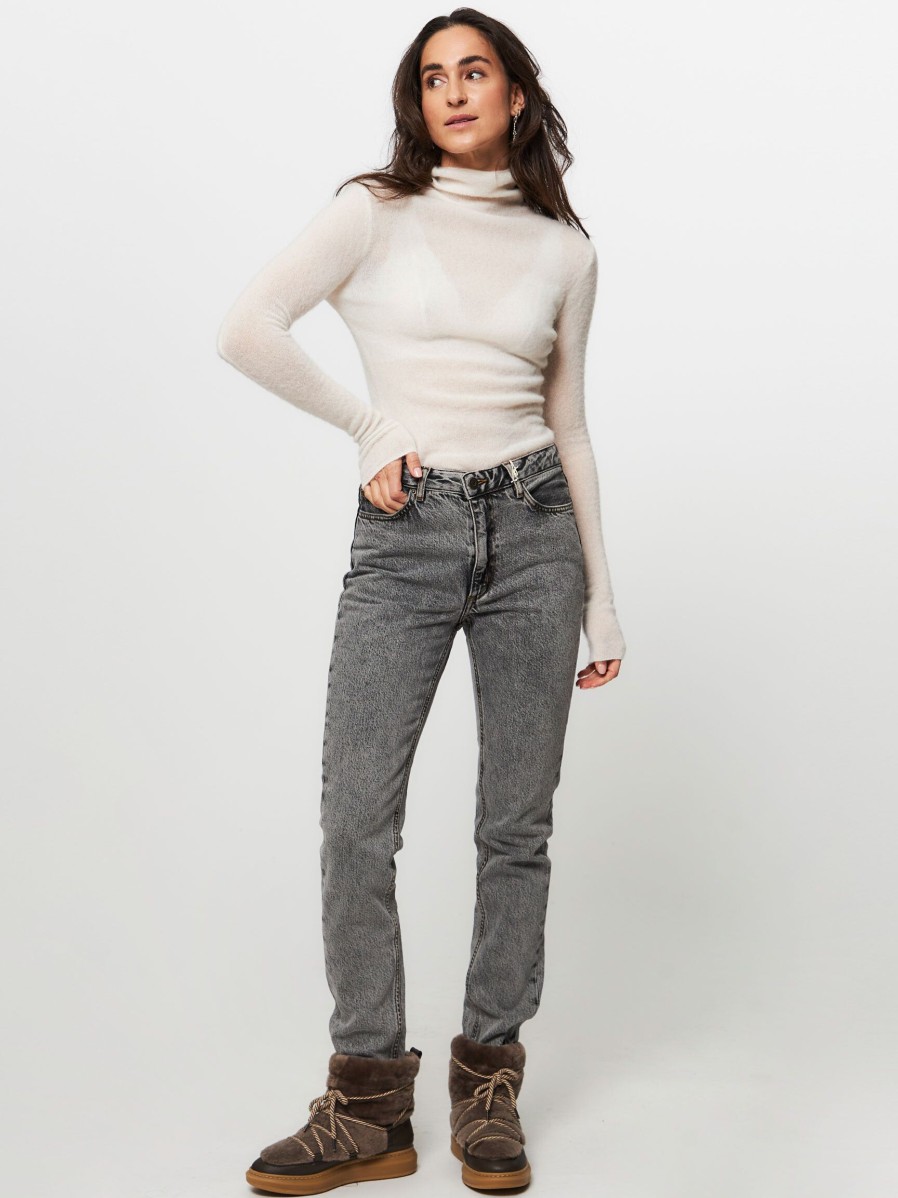 Women American Vintage Jeans | Yopday, High Waist Skinny Fit Jeans Dark Grey