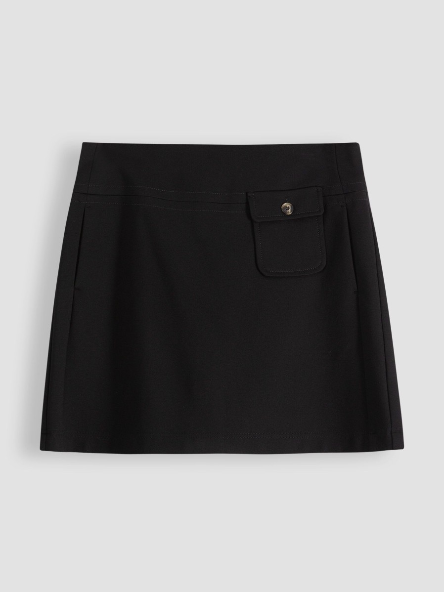 Women Summum Skirts | Viscose Mix Stretch Skirt Black