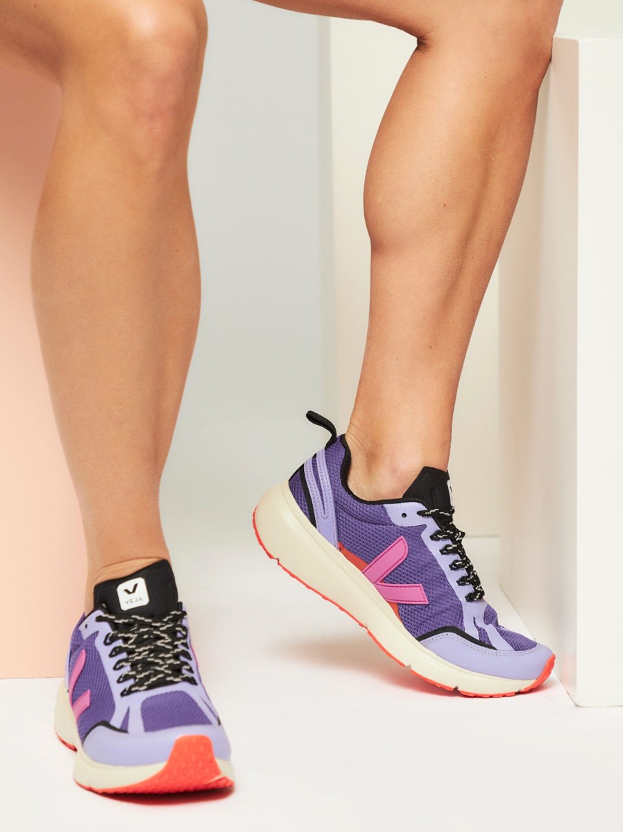 Women Veja Sneakers | Condor 2, Mesh Running Sneakers Purple