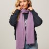 Women Colorful Standard Scarves | Merino Wool Melange Scarf Lavender