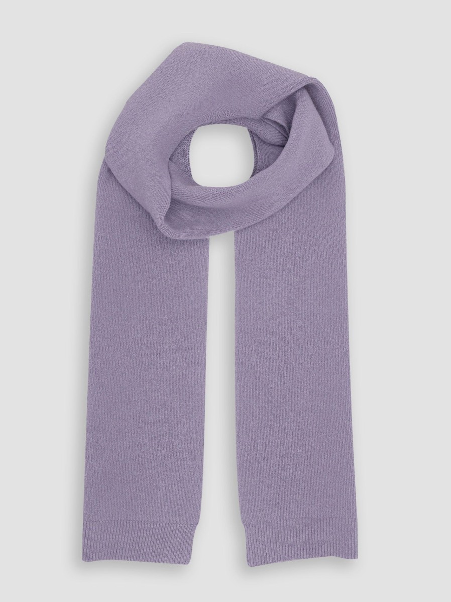 Women Colorful Standard Scarves | Merino Wool Melange Scarf Lavender