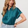 Women Dante 6 Tops And Blouses | Zelena, Woven Top Petrol