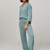 Women Alchemist Pants And Jumpsuits | Sammy, Viscose Mix Stretch Trousers Bluegreen