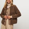 Women Knit-ted Outerwear | Charlie, Reversible Teddy Jacket Taupe