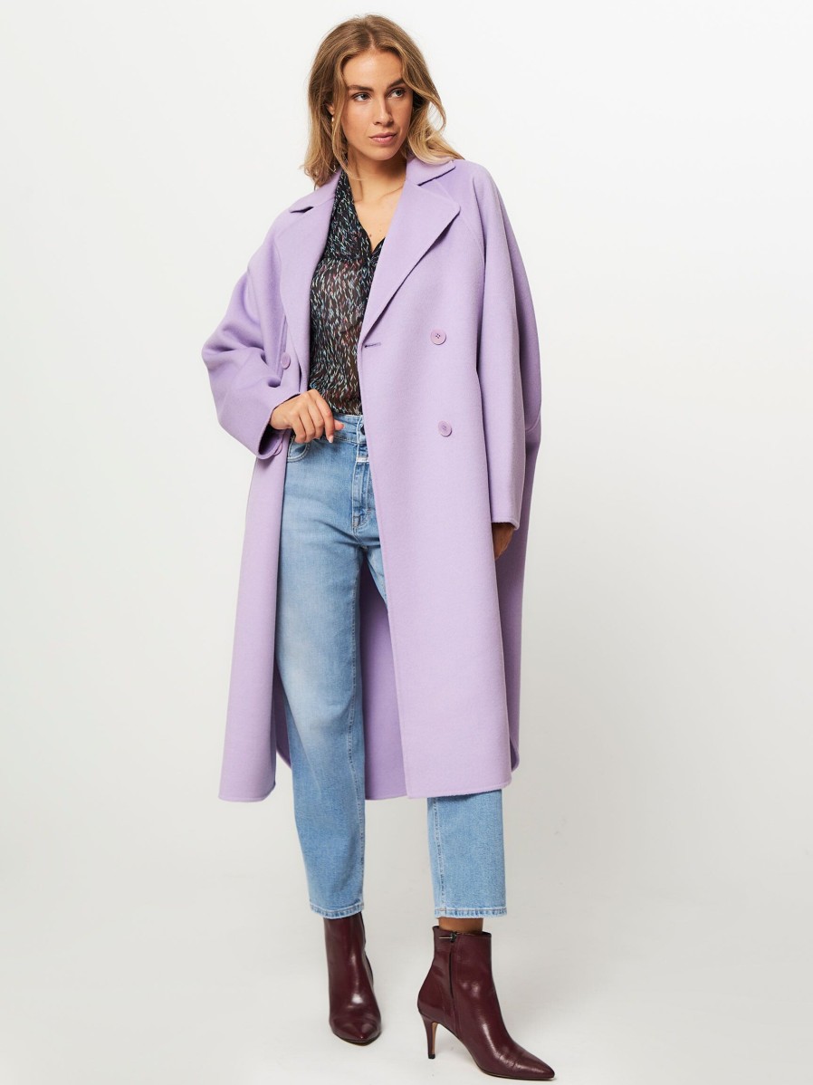 Women Essentiel Antwerp Outerwear | Eco, Wool Coat Lilac