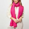 Women Samsoe Samsoe Scarves | Nor, Alpaca Mix Melange Scarf Bright Pink