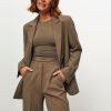 Women Second Female Blazers And Jackets | Evie, Viscose Mix Blazer Olive Green