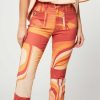 Women Lois Jeans | Gaucho, High Waist Bootcut Stretch Jeans Orange