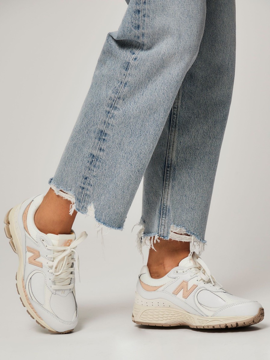 Women New Balance Sneakers | M2002R, Leather Sneakers Off White