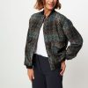 Women La Fee Maraboutee Outerwear | Tairik, Wool Mix Bomber Jacket Dark Blue