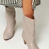 Women Anonymous Copenhagen Boots | Vully, Leather Low Boots Light Grey