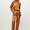 Women Another-Label Pants And Jumpsuits | Nyla, Viscose/Rayon Mix Trousers With Pattern Bronze