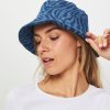 Women Wouf Hats And Beanies | Sierra, Organic Cotton Denim Bucket Hat Dark Blue