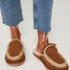 Women Mou Ballet Flats And Loafers | Suede Loafers Cognac