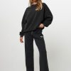 Women Rotate Birger Christensen Sweaters And Cardigans | Irisa, Organic Cotton Oversized Logo Sweater Black