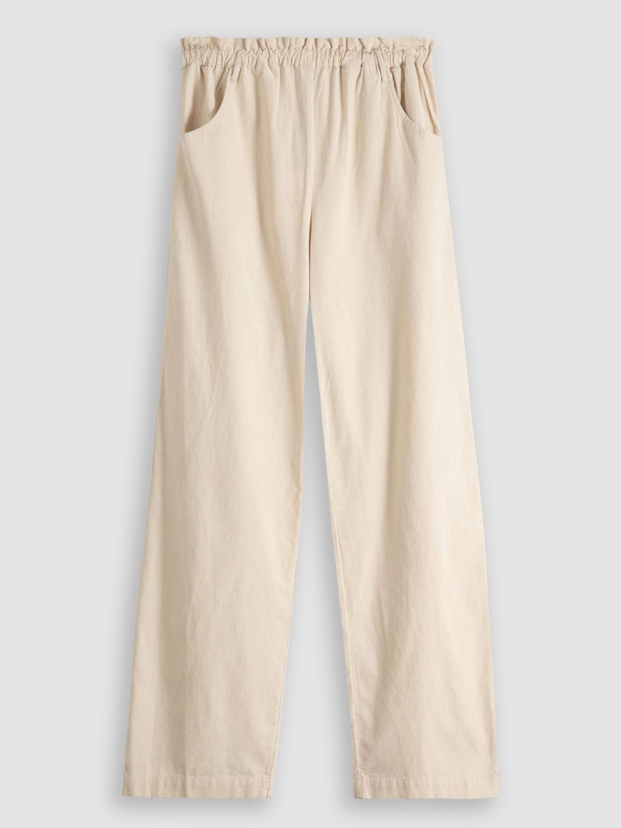 Women Xirena Pants And Jumpsuits | Tayte, Cotton Ribcord Trousers Cream