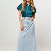 Women Agolde Skirts | Hilla, Denim Maxi Skirt Blue