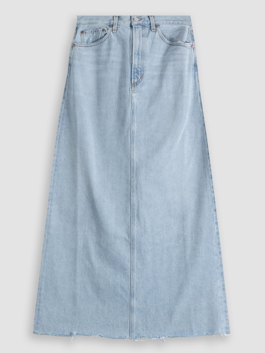 Women Agolde Skirts | Hilla, Denim Maxi Skirt Blue