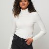 Women Yaya Sweaters And Cardigans | Viscosemix Turtleneck Off White