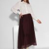 Women La Fee Maraboutee Skirts | Edvina, Viscose/Silk Mix Skirt Bordeauxred