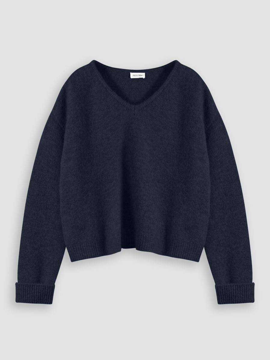 Women American Vintage Sweaters And Cardigans | East, Alpaca Mix Jumper Dark Blue