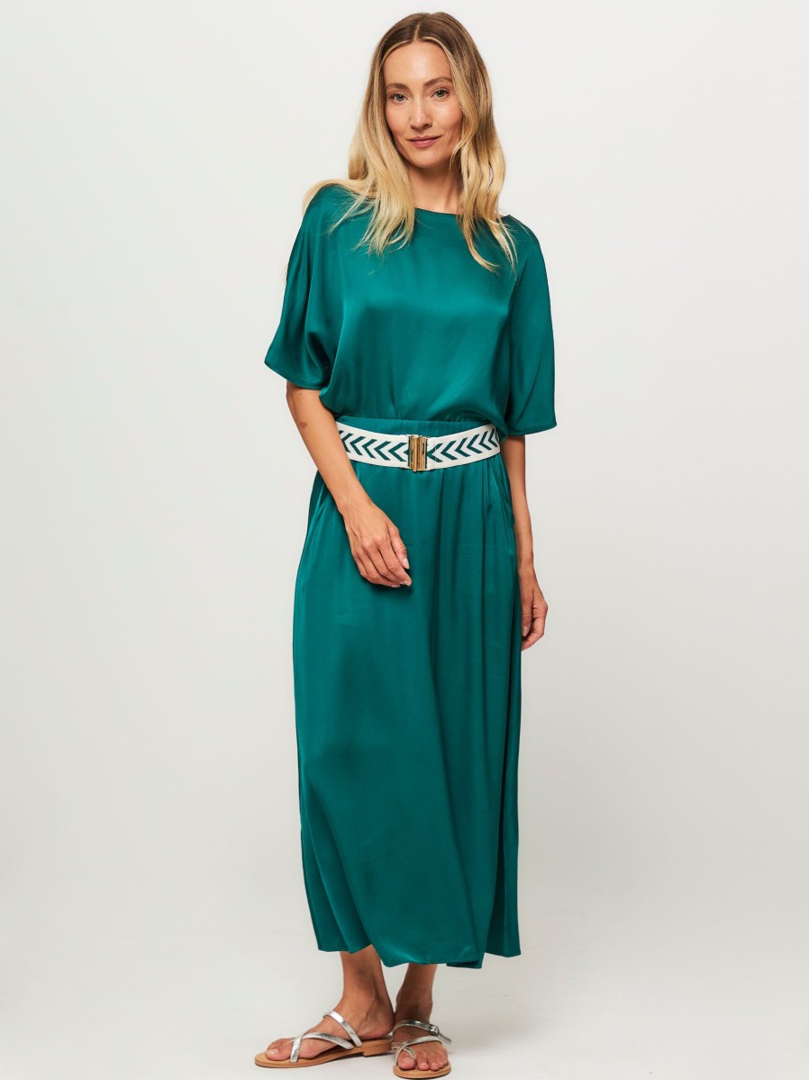 Women Studio Anneloes Skirts | Daphne, Viscose/Rayon Mix A-Line Skirt Green